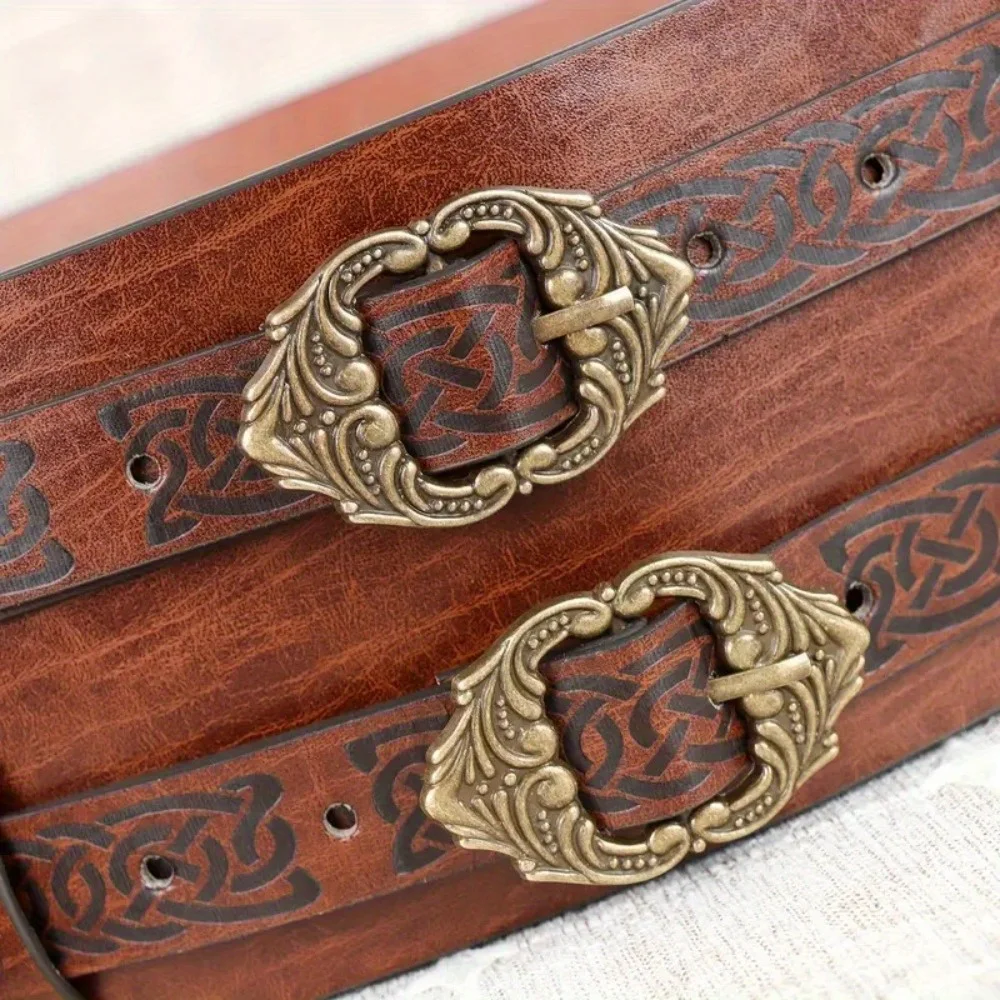 Cinturón ancho con relieve inspirado en vikingo: cincher de cuero medieval para feiras renacentistas y disfraces LARP