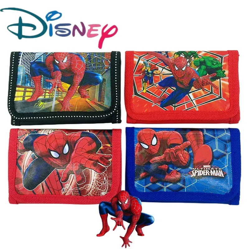 Random one Disney Avengers Spiderman portfel dziecięcy Avengers Mickey Anime rysunek portfel torba na karty portmonetka dzieci chłopcy prezent