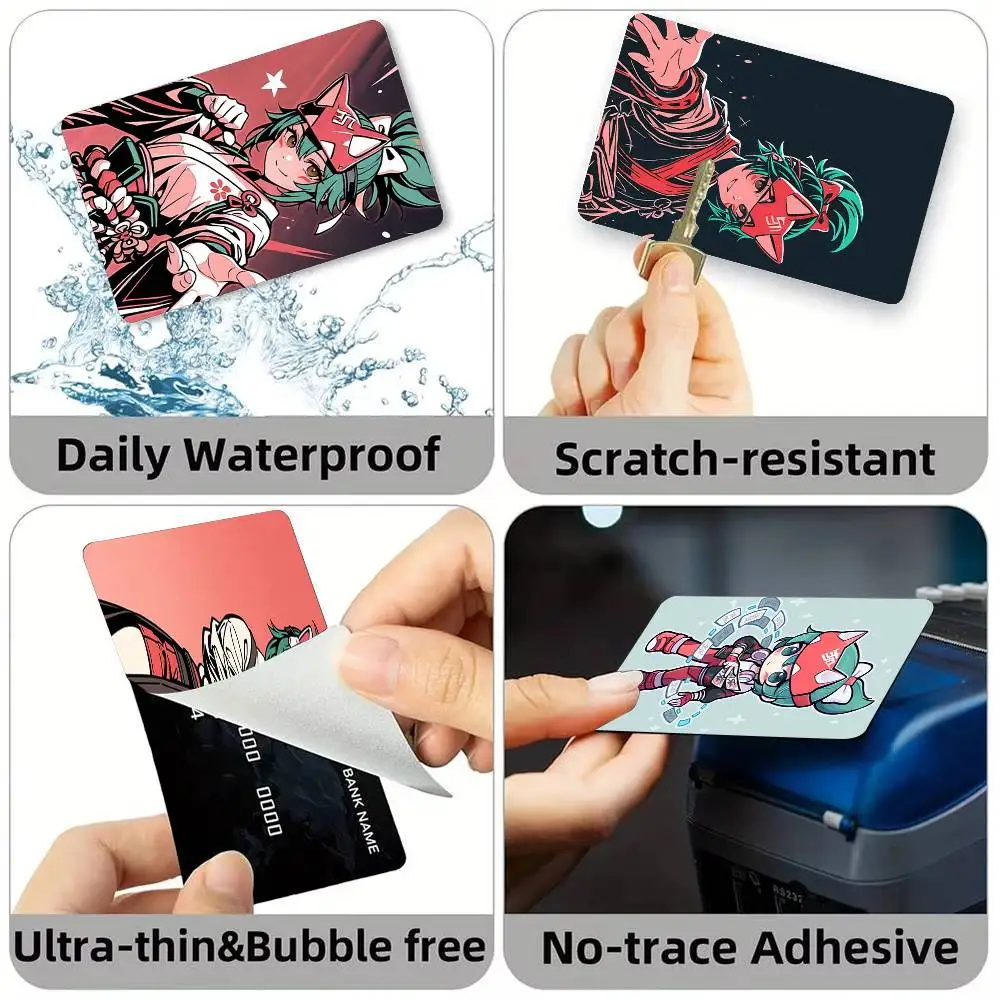 O-Overwatch K-Kiriko Credit Card HD Stickers Small Chip Waterproof Sticker Game Card Decal Gift