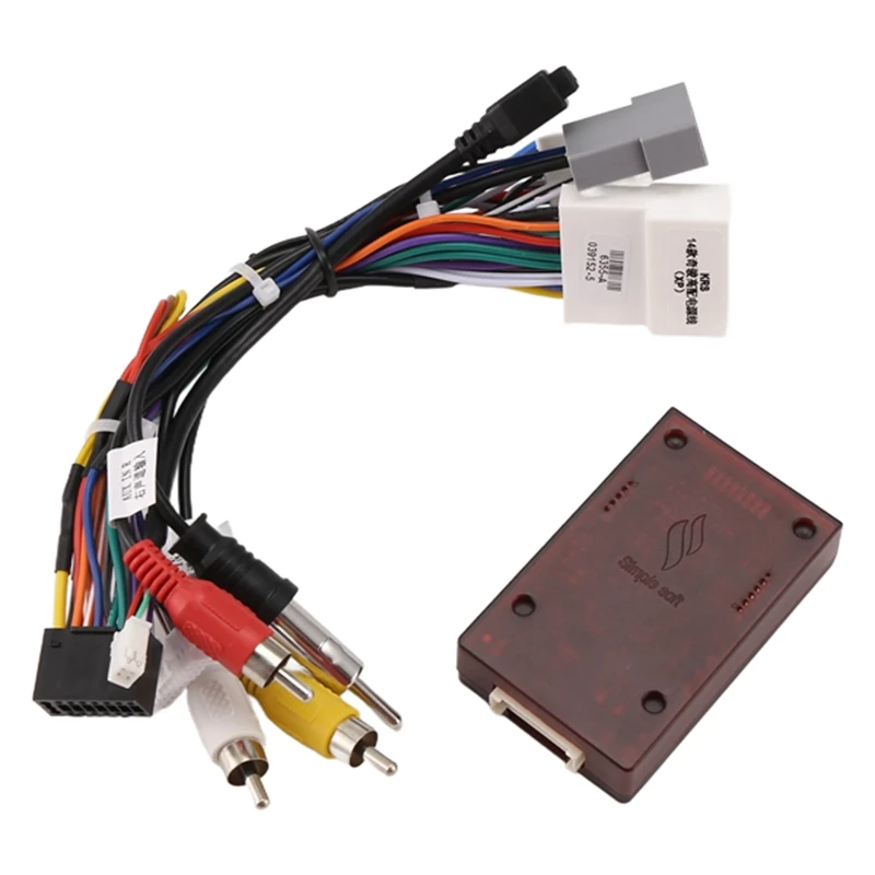 

16Pin Car Audio Wiring Harness With Canbus Box For Nissan Qashqai 06-13 X-TRAIL 13-21 Stereo Installation Wire Adapter