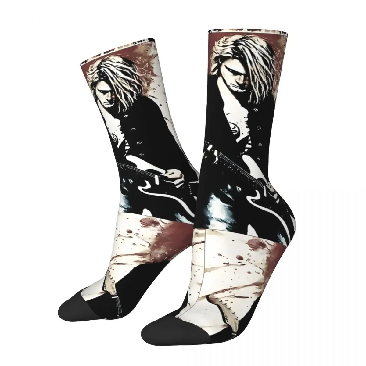 Hip Hop Vintage Legend-Band From American Crazy Men's Socks Unisex Kurt-Cobain Street Style Pattern Printed Novelty Crew Sock