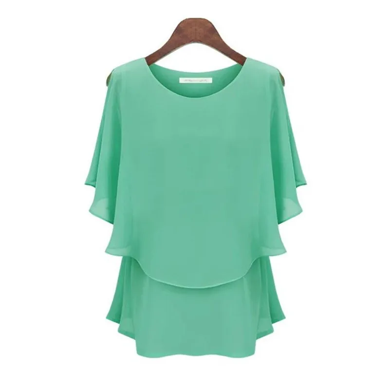 2024 Summer women clothing,Bat sleeve casual Chiffon Shirts,Women Blouse,Feminina Blusas blouses femme