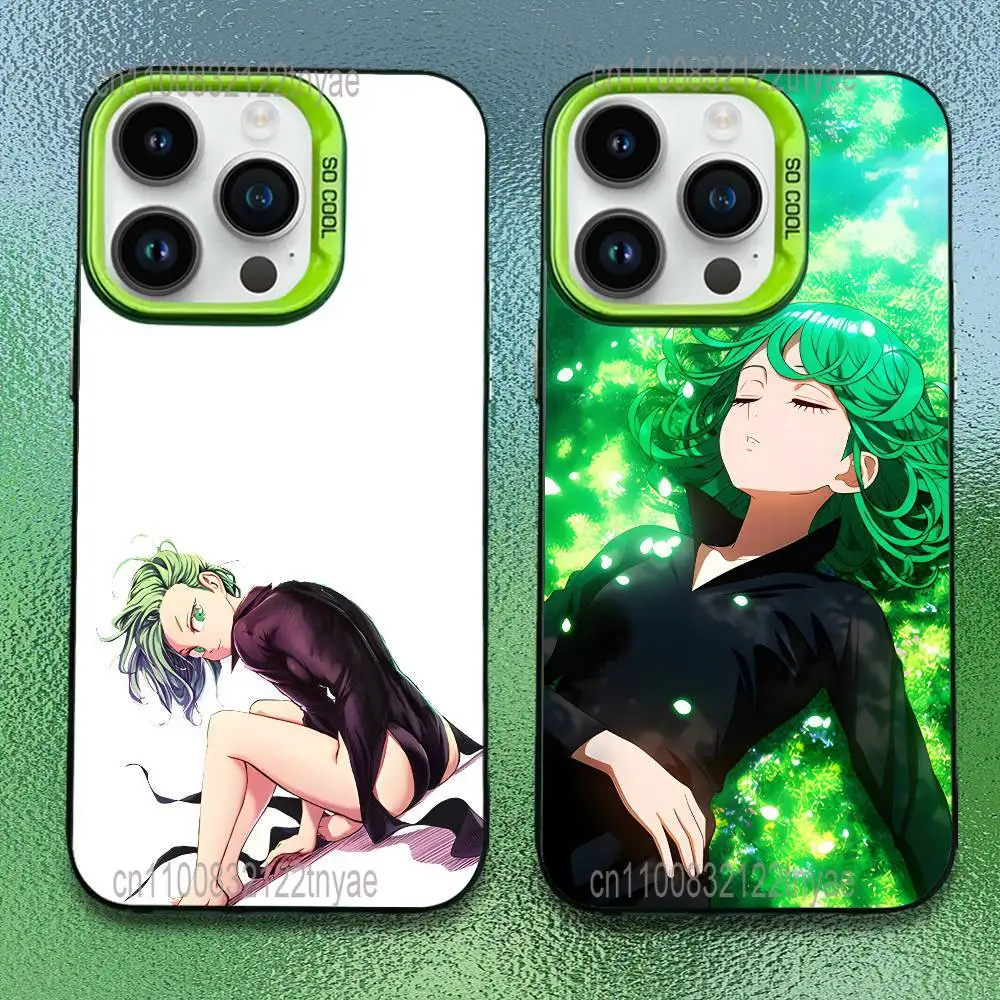 

O-One Punch Man Tatsumaki Phone Case For iPhone 17,16,15,14,13,12,11,Pro,Max,Plus,Mini,SE Anti Fall Green Matte Hard Bumper