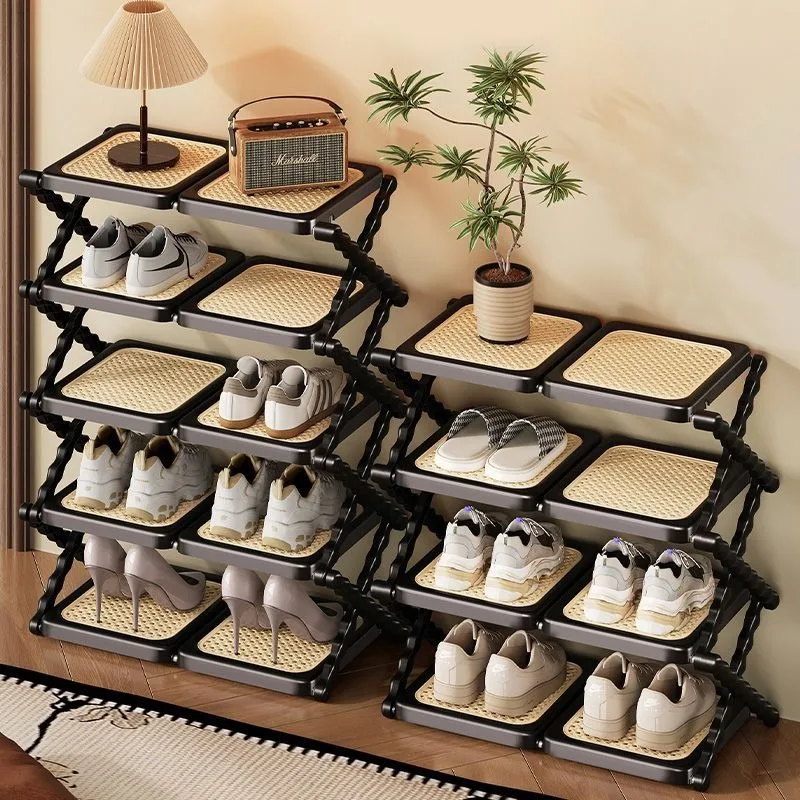 Folding shoe rack installation-free multi-layer household entrance floor