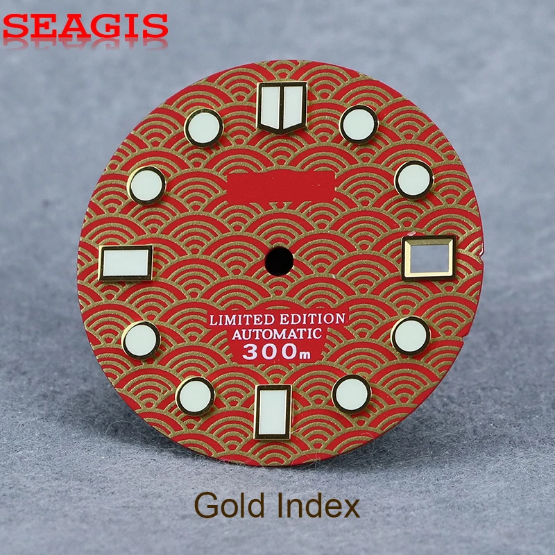 

SEAGIS Nh35 Dial 28.5mm wave watch dial NH35 movement BGW9 C3 luminous customizable logo