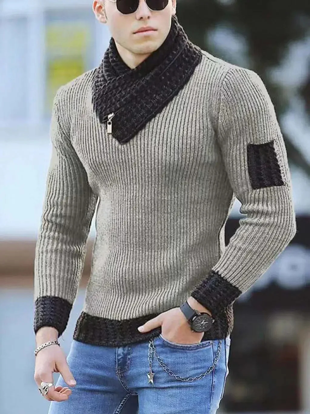 Moda coreana otoño hombres Casual Estilo Vintage suéter de lana cuello alto de gran tamaño 2024 invierno hombres cálido algodón jerseys suéteres