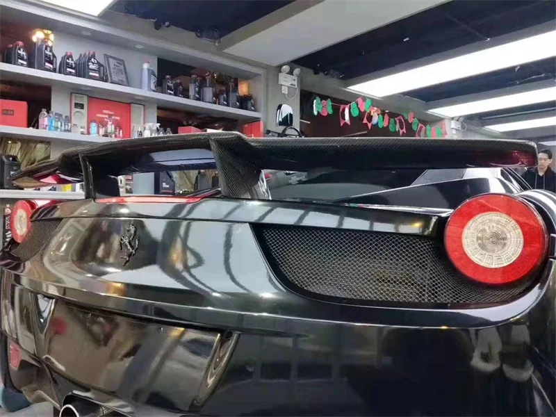 

Комплект спойлера задней двери из углеродного волокна для Ferrari 458, включая задние крылья, задний спойлер, автомобильные компоненты