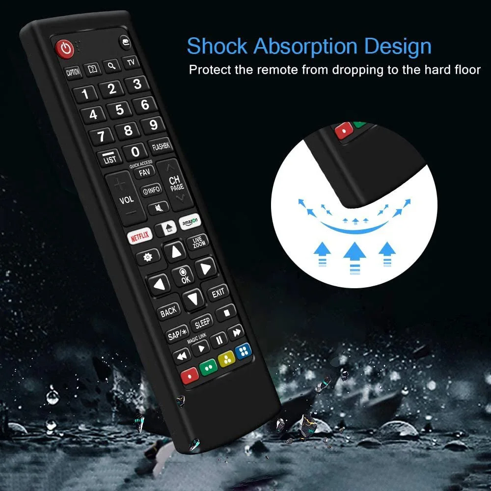 غطاء جهاز تحكم عن بعد من السيليكون الناعم مضيء لسلسلة LG AKB حافظة حماية متينة مضادة للانزلاق ومضادة للسقوط ملحق أنيق للتلفزيون