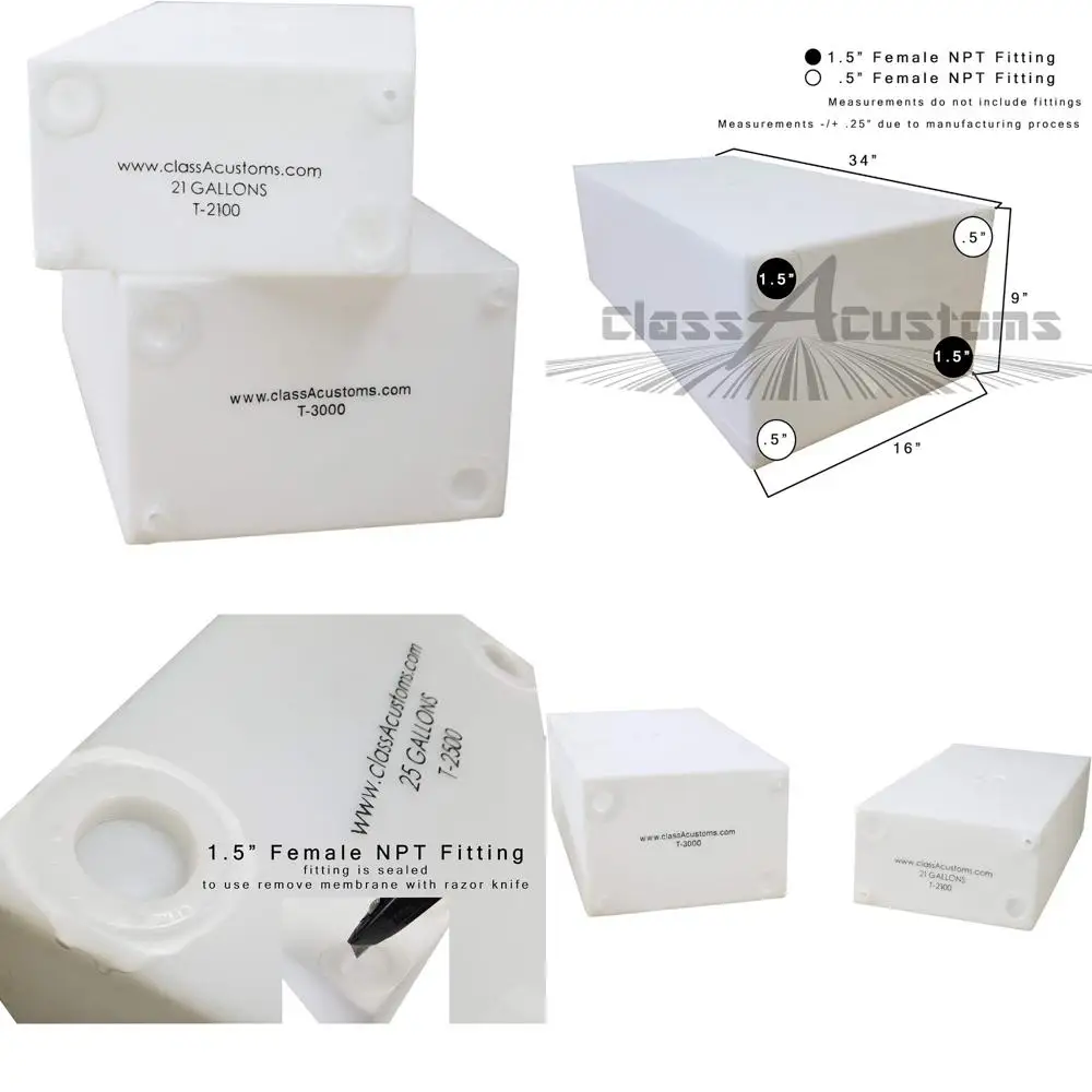 Combo serbatoi d'acqua doppi per camper: 21 galloni freschi e grigi da 30 galloni