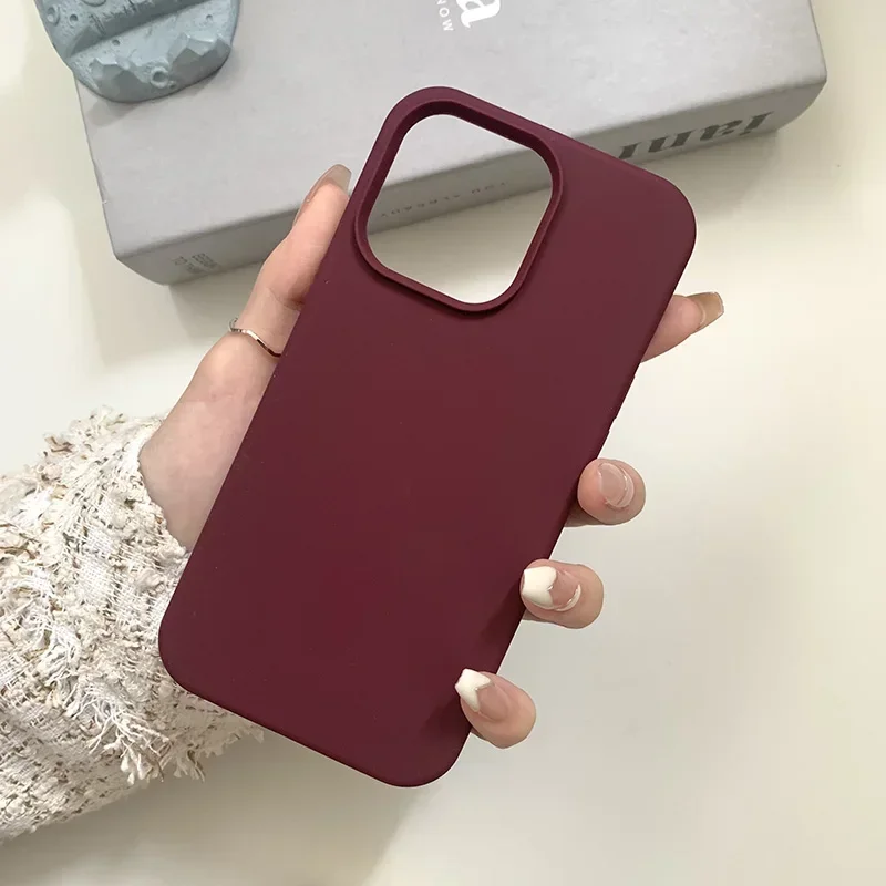 Capa de telefone de silicone líquido para iPhone, iPhone 15 Pro Max, iPhone 14, iPhone 13, iPhone 12, iPhone 11 Pro Max, iPhone XR, iPhone XS, iPhone X, iPhone 15