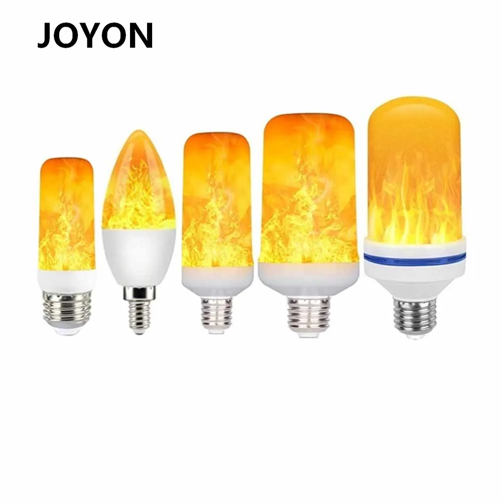 

LED E27 Flame Bulb Fire E14 Lamp Corn Bulb Flickering LED Light Dynamic Flame Effect 3W 5W 7W 9W 110V-220v For Home Lighting