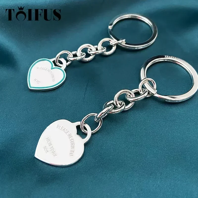 2025 Simple Heart-shaped Keychain, Classic Ring Keychain, Can Be Used for Daily Wear in Bags and Gifts.