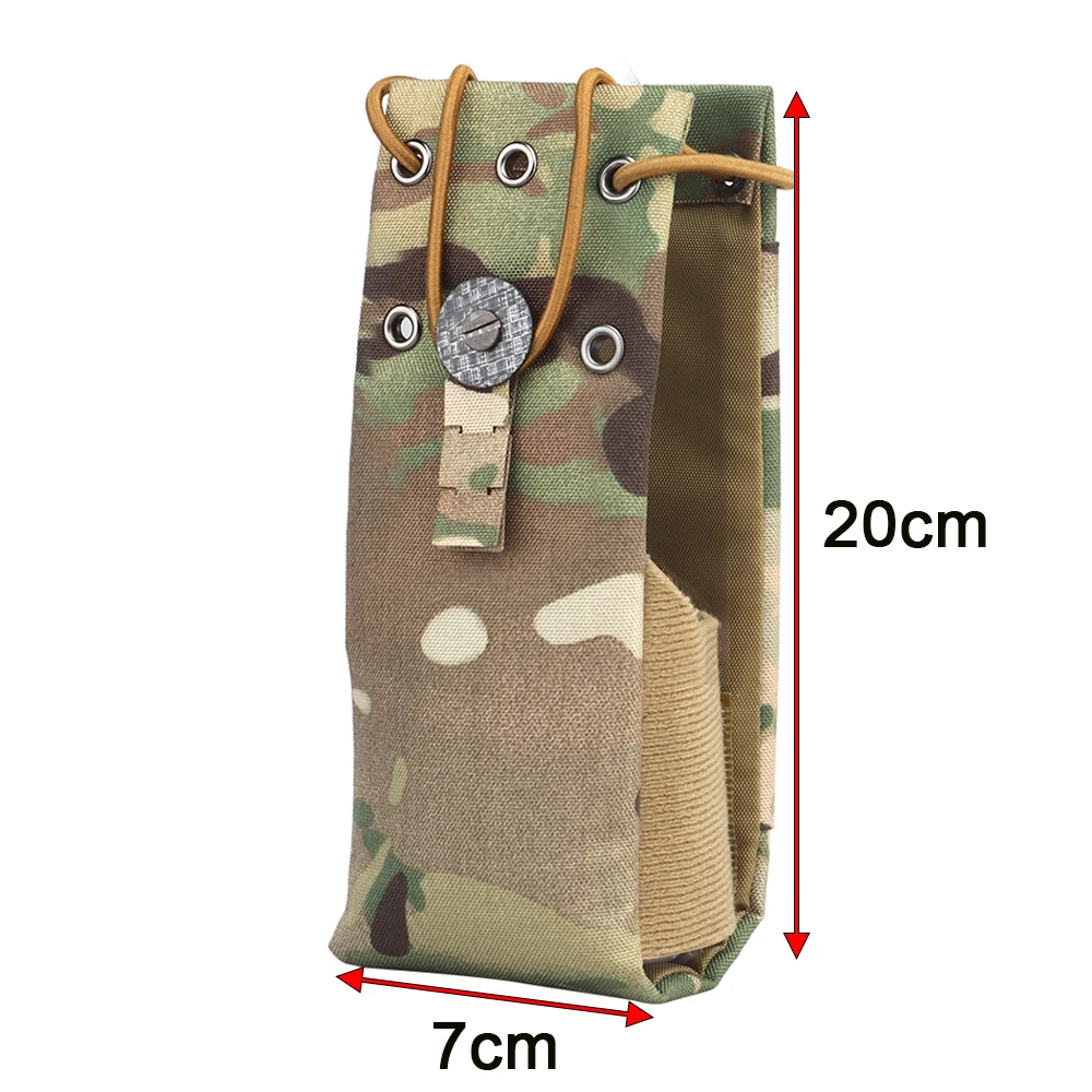 Tactical Radio Pouch Universal Adjustable Radio Holder Bag For PRC 148/152 Molle Elastic Cord Airsoft Hunting Pouch