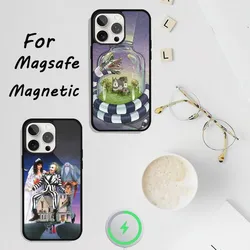 Movie B-Beetlejuice Phone CaseFor iPhone 11 13 12 14 15 Plus Max Pro Magsafe Magnetic Wireless Charging shell