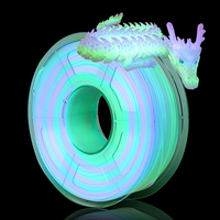 1.75mm 1Kg 3D Printer PLA Rainbow Glow In The Dark Printer Filament 3D Printing Sublimation Rainbow Material 500g 250g