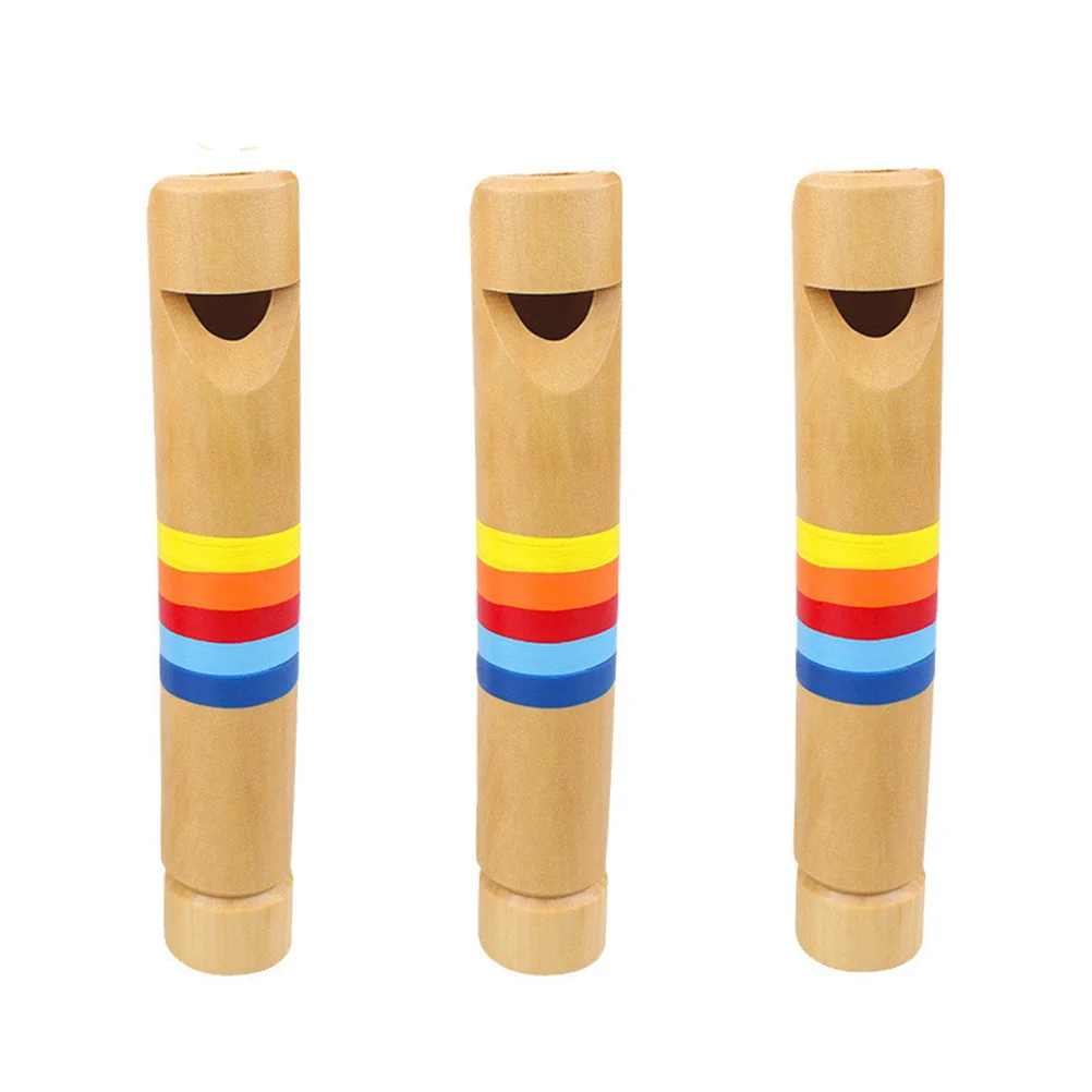 Sifflet en bois coloré, flûte à tirer, outil d'apprentissage précoce, améliore le rythme vocal, cellules artistiques potentielles pour enfants, flûte à sifflet