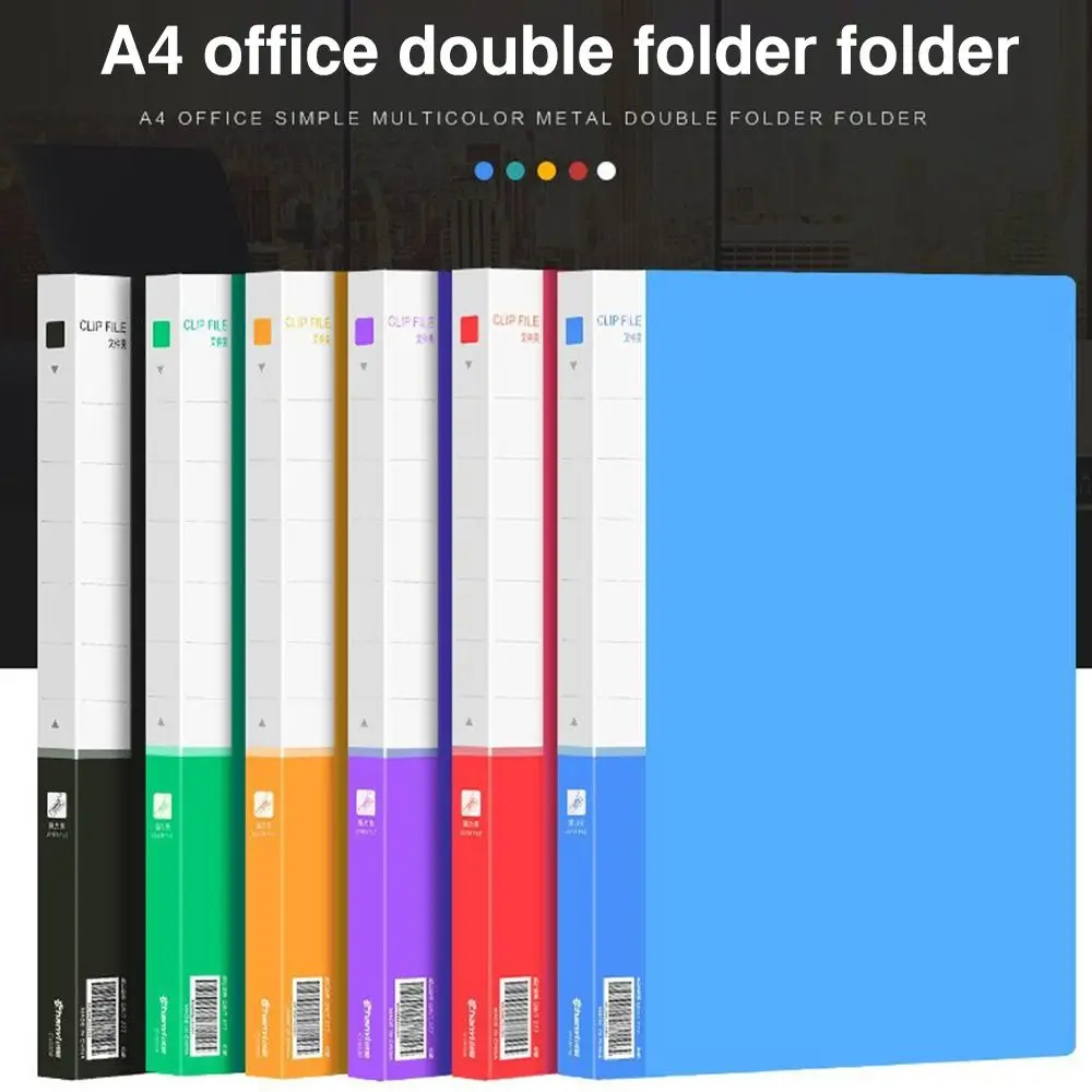 

Простая папка для файлов A4 из полипропилена с одним зажимом/двойными зажимами, утолщенная Сумка для документов, цветная сумка для файлов, школьная и офисная сумка
