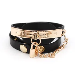 2022 New Design Fashion Wrap Leather Bracelet For Women Wholesale Vintage metal Multilayer Women Bracelet Jewelry Gift