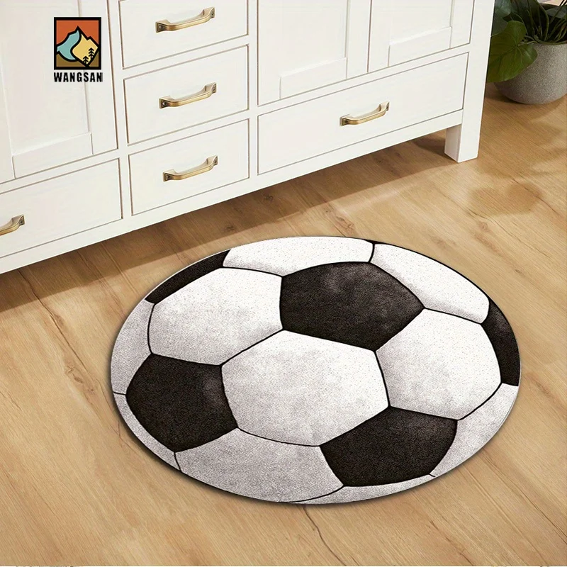 VIKAMA Soccer-Themed Rug: Insulating, Warm, and Non-Slip—Perfect for Living Room Sofas, Bedside in Bedrooms, and Home Decor