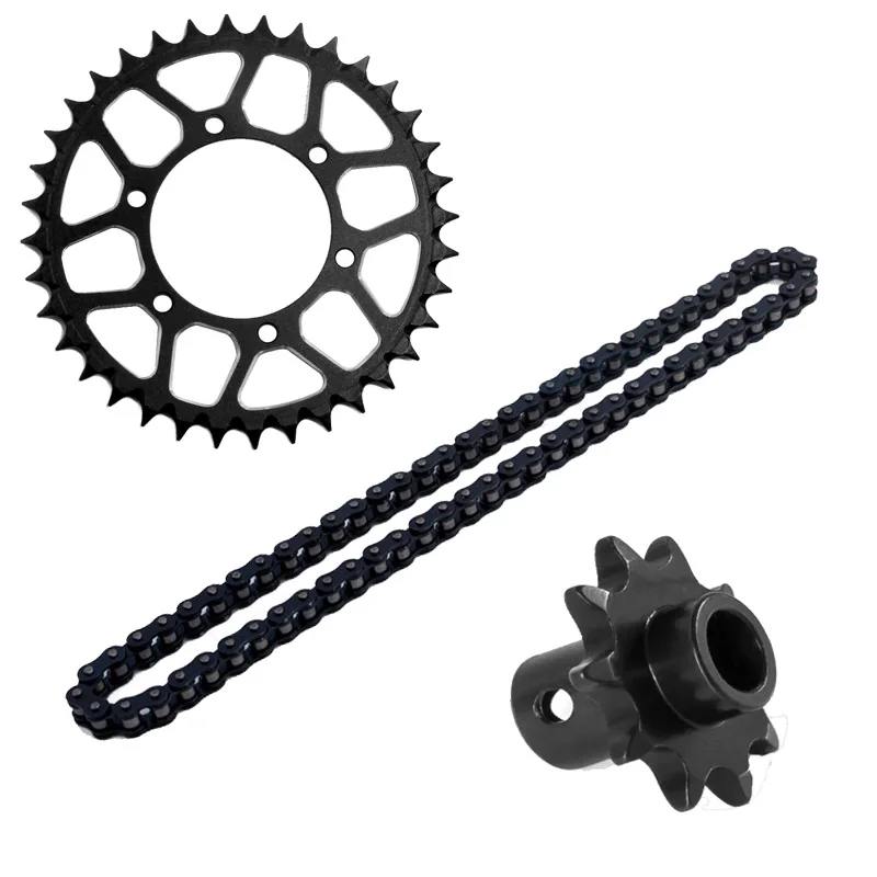 LOSI-1/4 Promoto-MX Motorcycle Medium Carbon Steel 10T Front Gear + 36T Rear Gear + 70-section Sprocket Chain Set