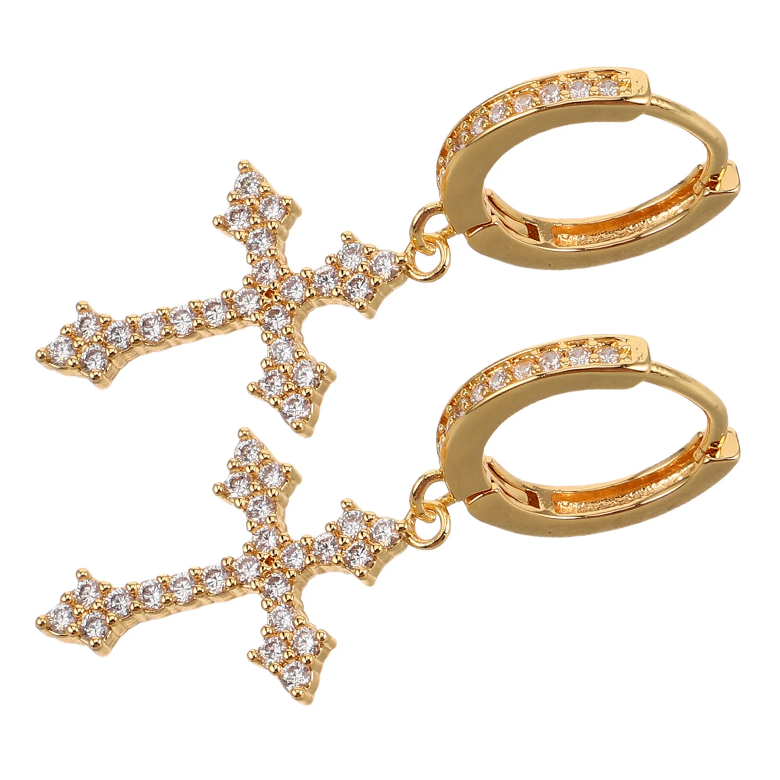 1 زوج كول الصليب استرخى أقراط النساء الظلام الجمالية ارتياد حفلة خمر موضة الحد الأدنى نمط استرخى أقراط الرجال النساء #4