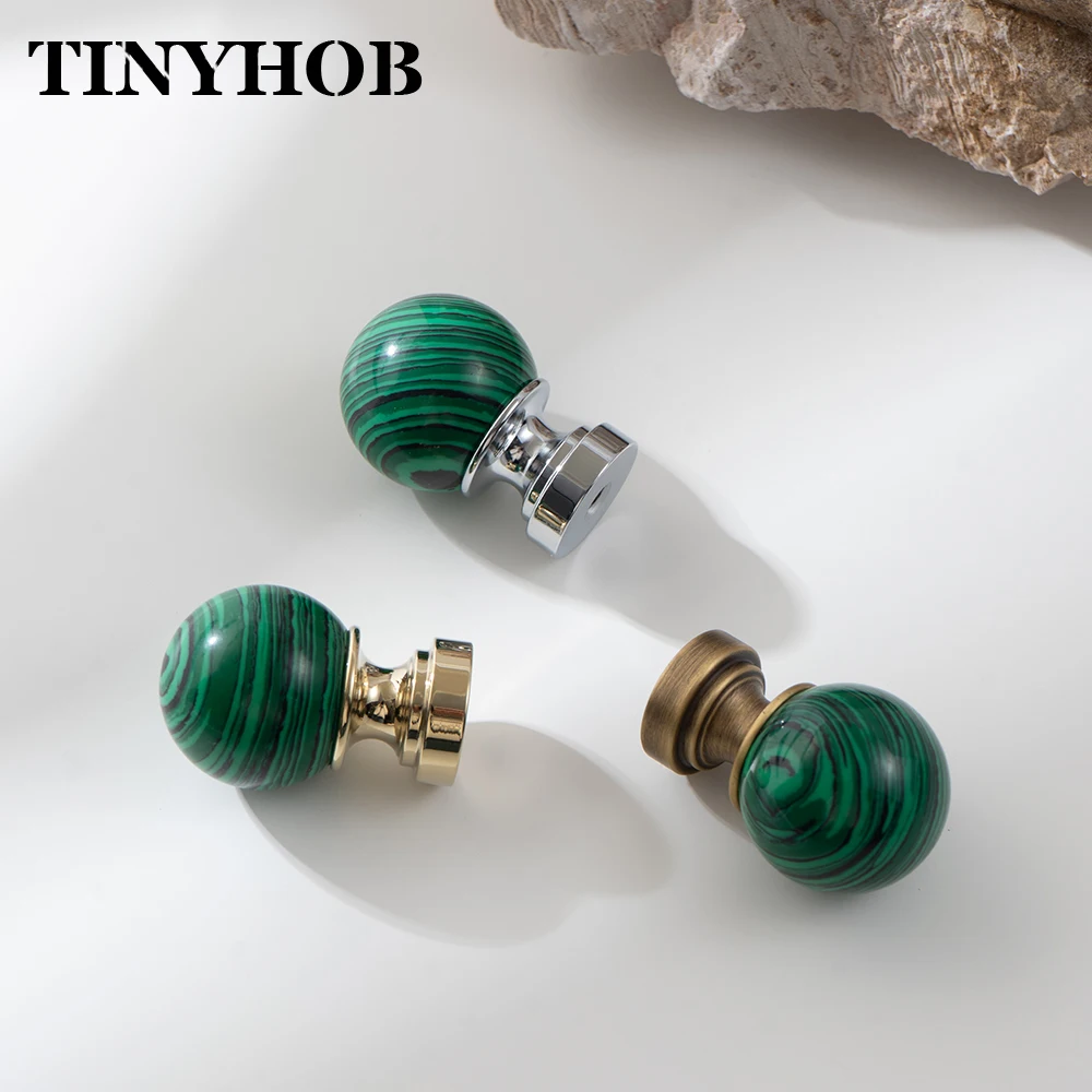 Tinyhob Nordic Art Small Knob for Kitchen Cupboard Drawer Pulls Home Decor Cabinet Hardware Spotted Stone Decorative Knob