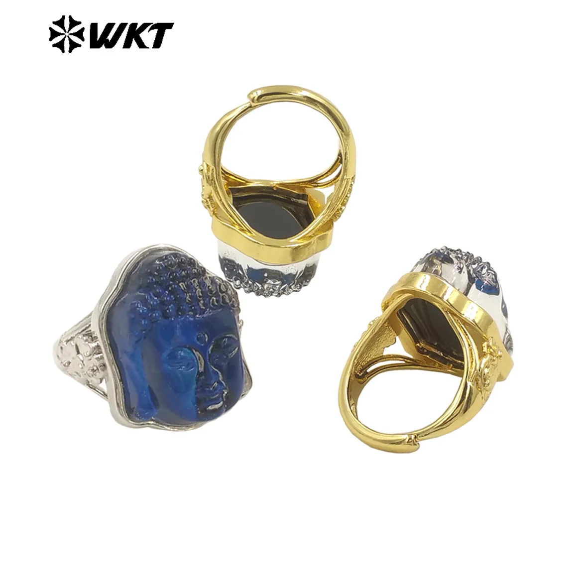 

Кольцо WT-R547 WKT с новым дизайном, кристаллами и титановым основанием, с покрытием из 18-каратного желтого золота, для повседневного ношения женщинами.