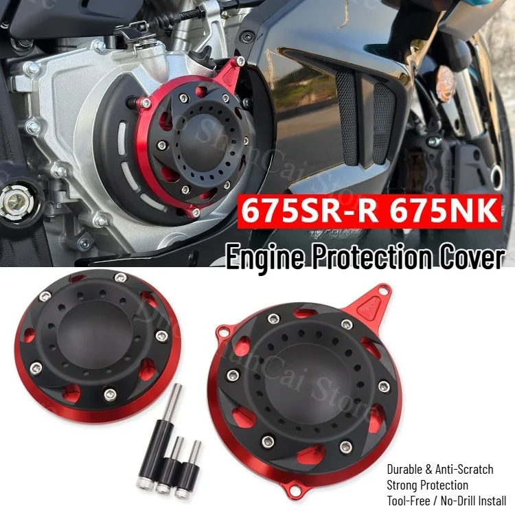 For CFMOTO 675NK 675SR Engine Side Cover Protective Accessory Anti-Drop Cover Left & Right Modification for Motorcycle