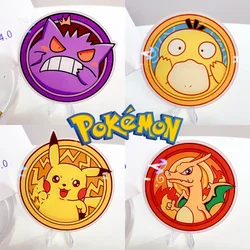 Pokemon Pikachu Acrylic Cup Coasters Gengar Cartoon Coffee Cup Coaster Heat Insulation Mat Home Decors Kitchen Accessories