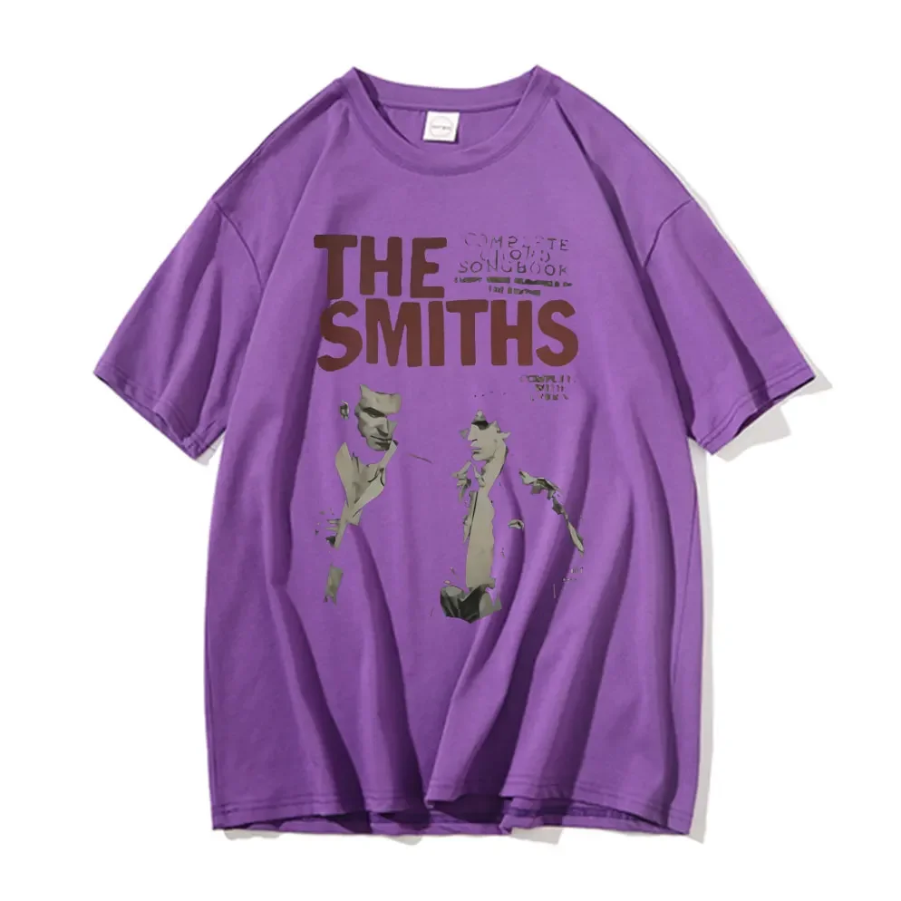 The Smiths Vintage Print T Shirt Man Pure Cotton T-shirt Mens Streetwear Men Women Harajuku Alternative British Rock Band Tshirt