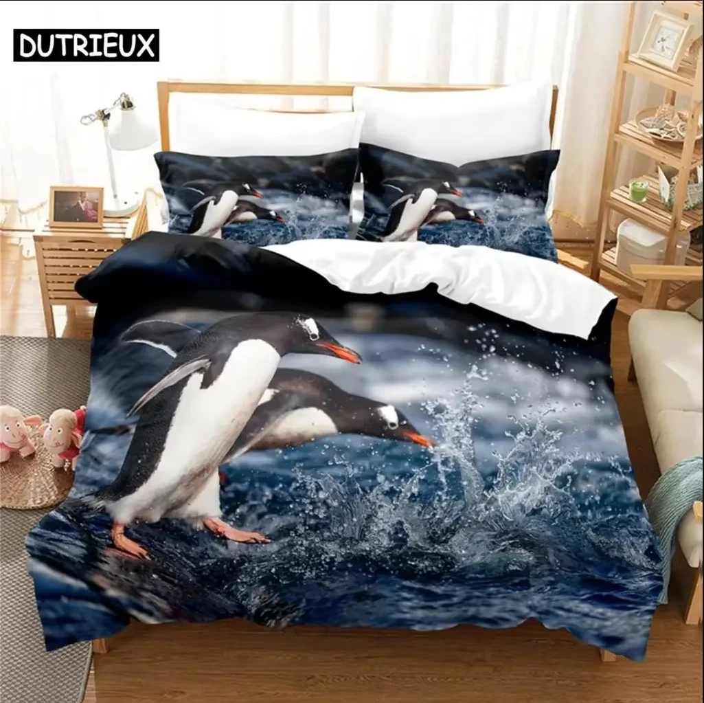 

Penguin Bedding Set Duvet Cover Set 3d Bedding Digital Printing Bed Linen Queen Size Bedding Set Fashion Design