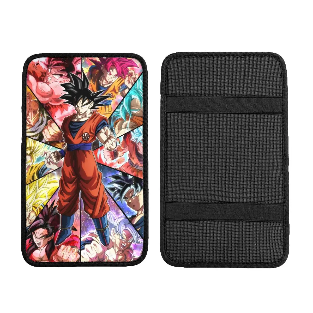 หนังคอนโซลกลางฝาครอบ Pad Universal Dragon Ball Z DBZ รถ Arm Rest Cover Mat DBZ กล่องเก็บ