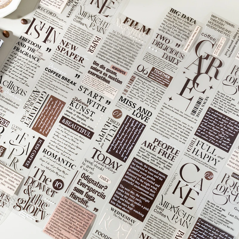 4 pacotes/lote série semanal do Sr. Coffee linda fita PET decorativa retrô