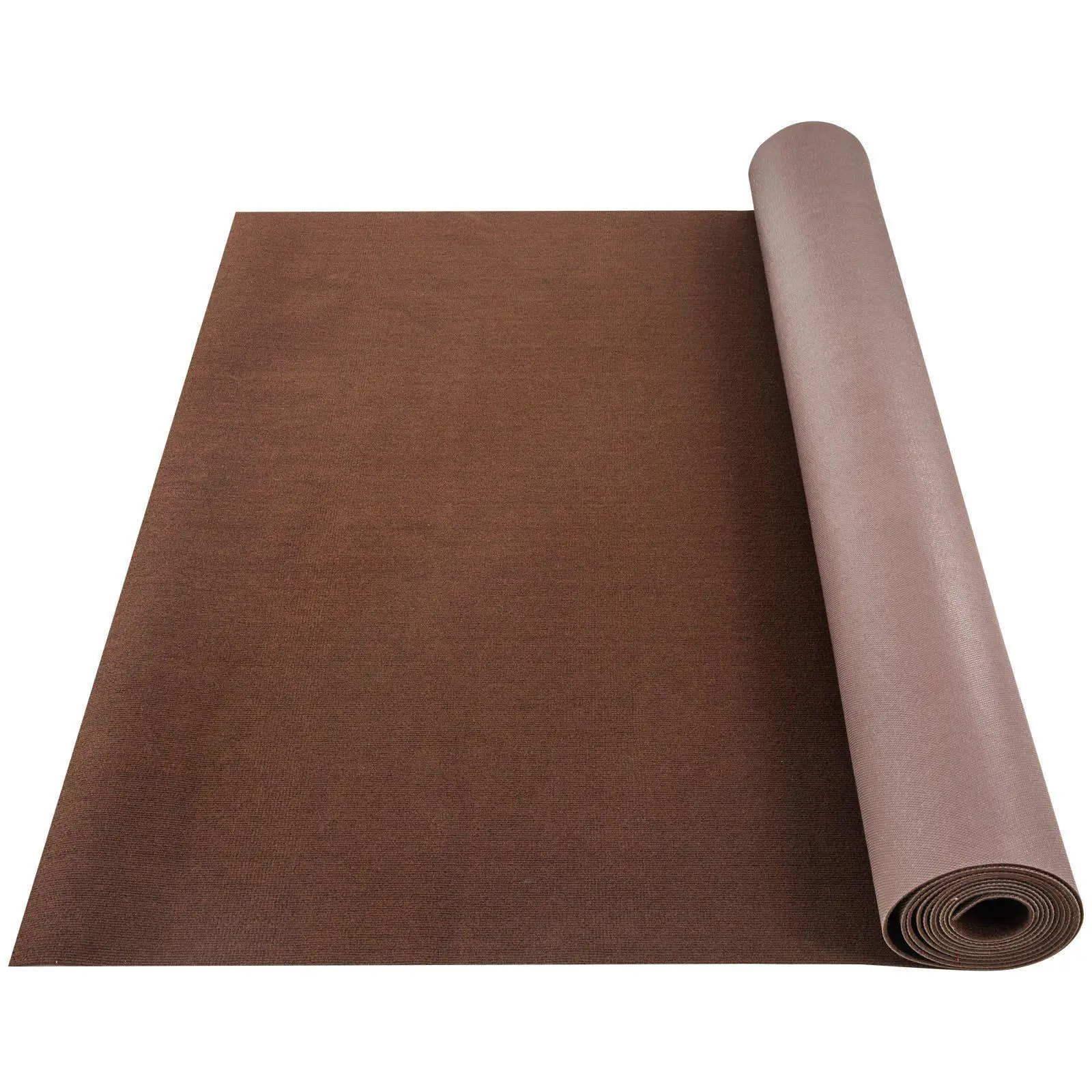 

6x23 Feet Deep Brown Carpet for Marine Applications TPR Waterproof Backing 4.6mm Thickness Textured Non-Skid Surface