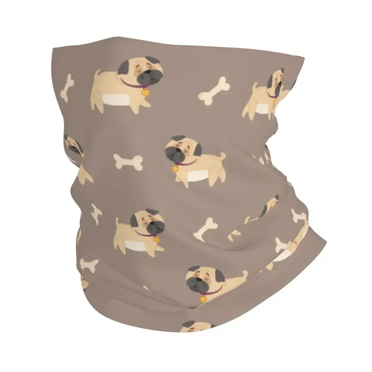 French Bulldog Bandana Neck Cover Printed Cute Dog Balaclavas Face Mask Scarf Warm Headwear Hiking Unisex Adult Winter