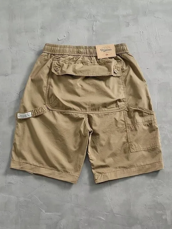 

Trendy Cotton Workwear orts for Men Breathable Multi-ket Casual Pants Loose Fit Straight Leg Summer Faion Street Sle