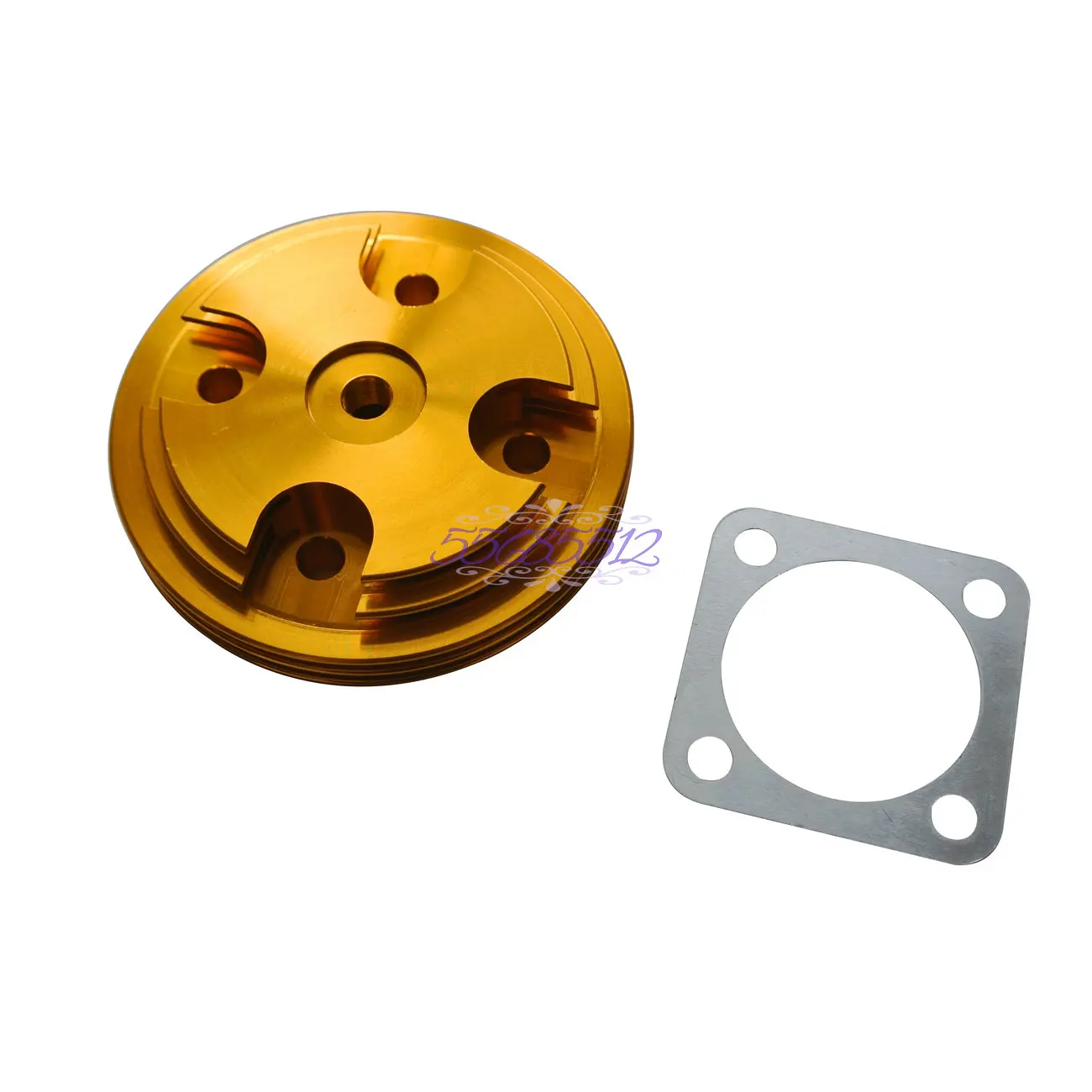 sthus Gold CNC Cylinder Head Cover For 66cc 80cc 2- Stroke Engine Motorized Bicycle