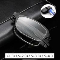 New Portable Folding Anti Blue Light Reading Glasses Fashionable Portable Presbyopia Eyewear Ultra Light Far Sight Eyeglasses