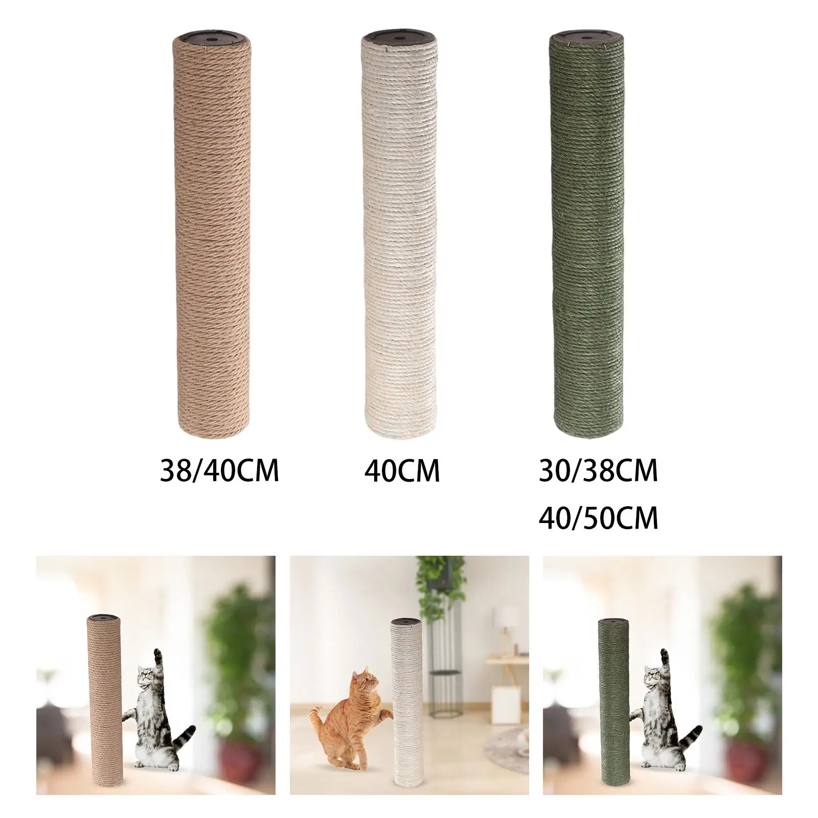 Scratch Post Refill Pole Cat Scratching Posts Replacement for Small Animals Cat Accessories Kitten Supply Claw Toy