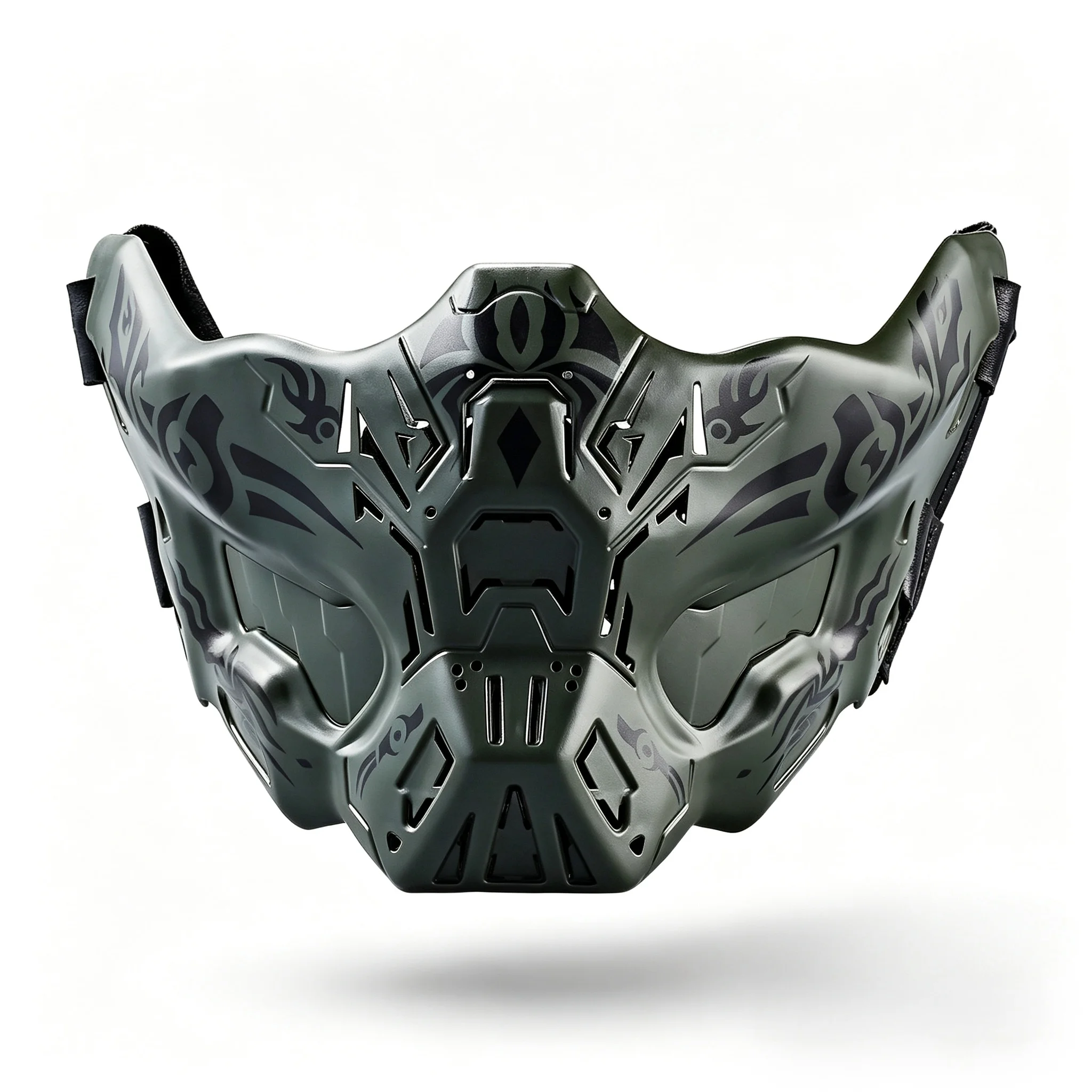 

Halloween Ghost Mask, TPE Silicone Half Face Mask, for Halloween Cosplay Costume, Scary Tactical Mask