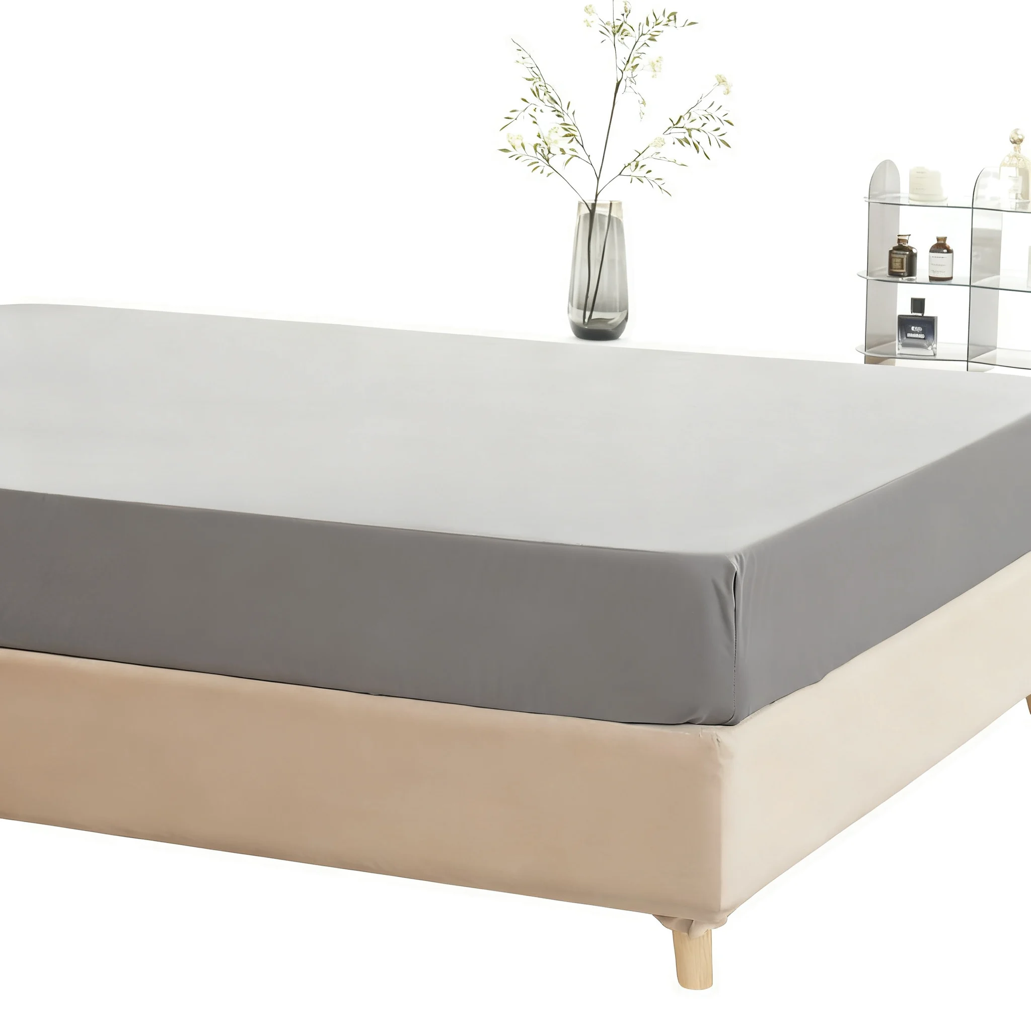 Satin Fitted Sheet Queen Offers Extra Bright Colors With Silky Smooth Comfort Classiclooking