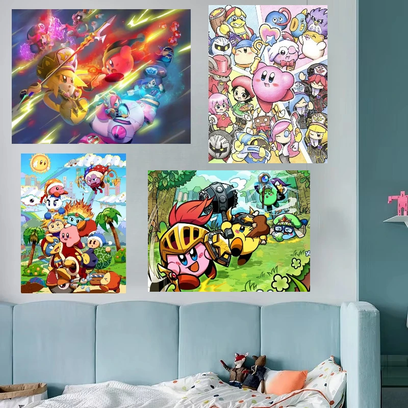 Cute Pink Mascot Star Adventure Oil Painting By Numbers DIY Art for Home Wall Decor Funny Cartoon Character Without Frame
