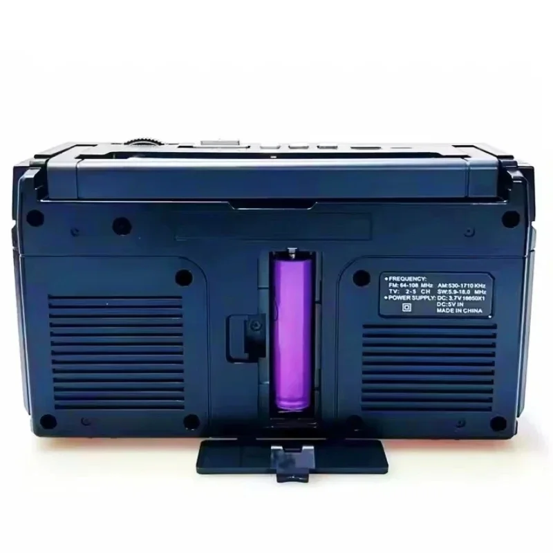 High Quality Stereo Sound Wireless BlueTooth Speaker Multiband Fm/TV/AM/SW Radio Boombox With RGB Disco Light MP3 Music PIaye
