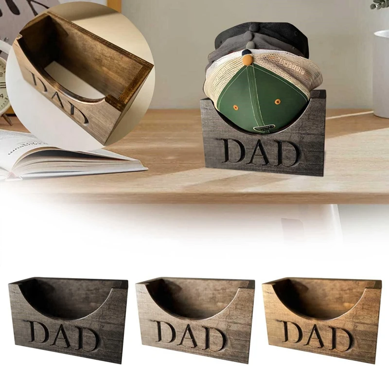 Wooden Hat Holder Dad Hat Holder Organizer, Wooden Cap Stands For Display, Rustic Hat Display Stand For Fathers Day