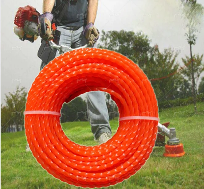 

60m*3mm Grass Trimmer Line Nylon Spiral Brush Cutter Rope Lawn Mower Head Accessory
