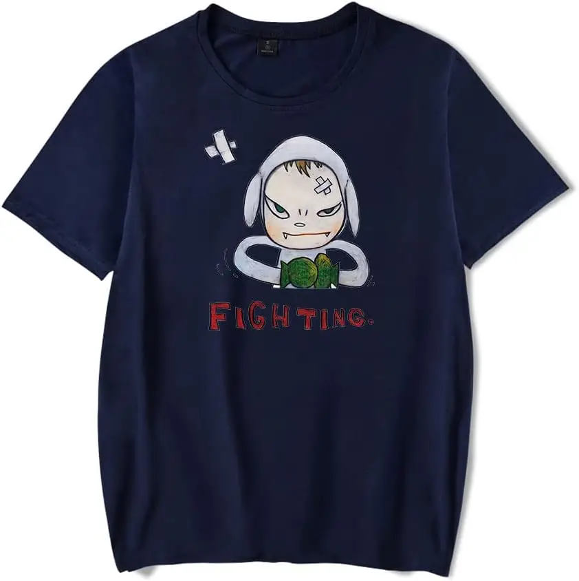 Yoshitomo Nara Fight it Out Merch T-Shirt Merch Men Short Sleeve Women Funny Tee Unisex Harajuku Tops