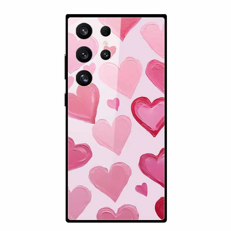 Terug Funda Voor Samsung Galaxy S24 S23 Ultra Hard Gehard Glas Case Kleurrijke Bumper Samsung Galaxy S24 + S23 + Cover S23 plus FE