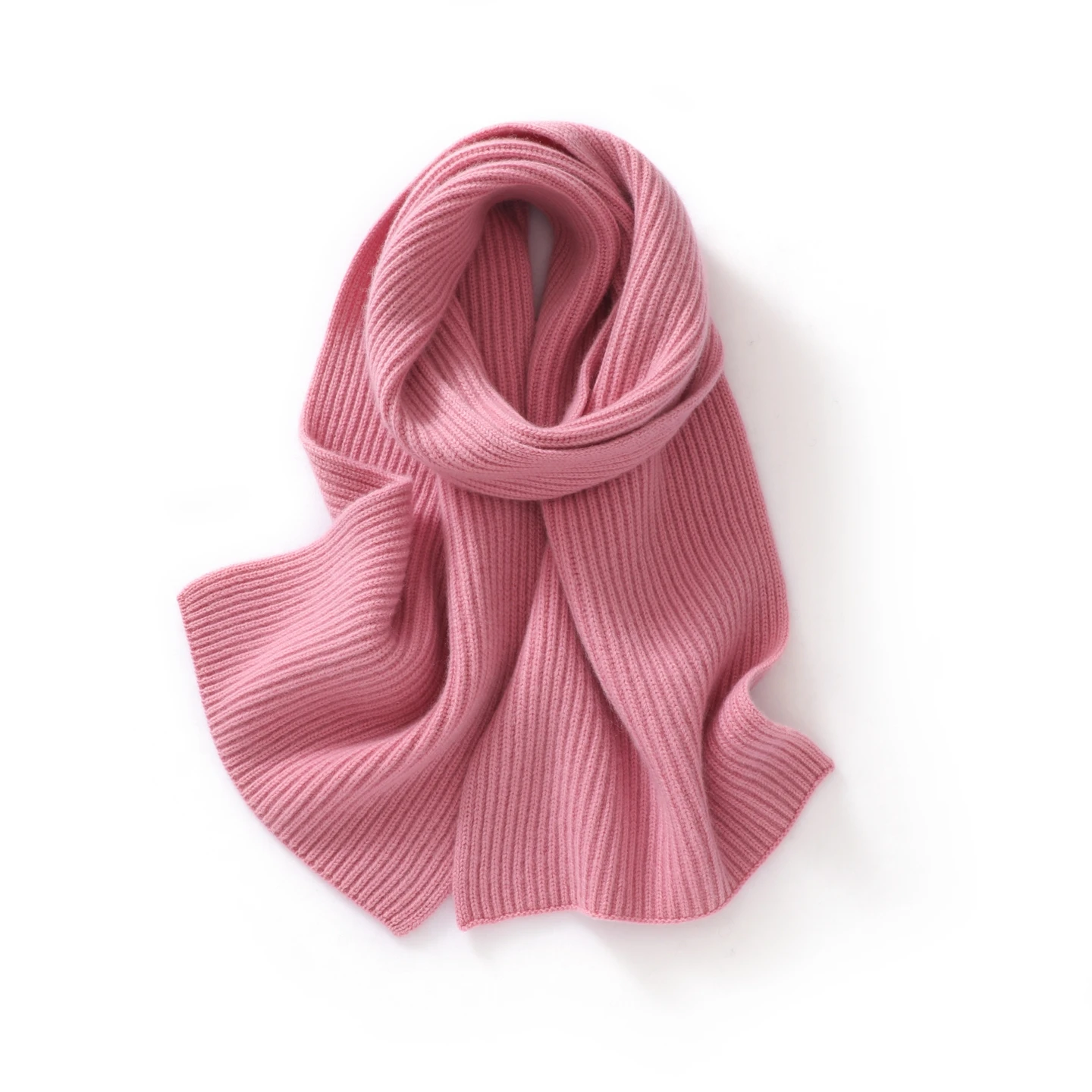 100% Natural Cashmere Women's Scarf Shawl Winter Outdoor Warm Solid Color Knitted Neck Scarf Women's Shawl