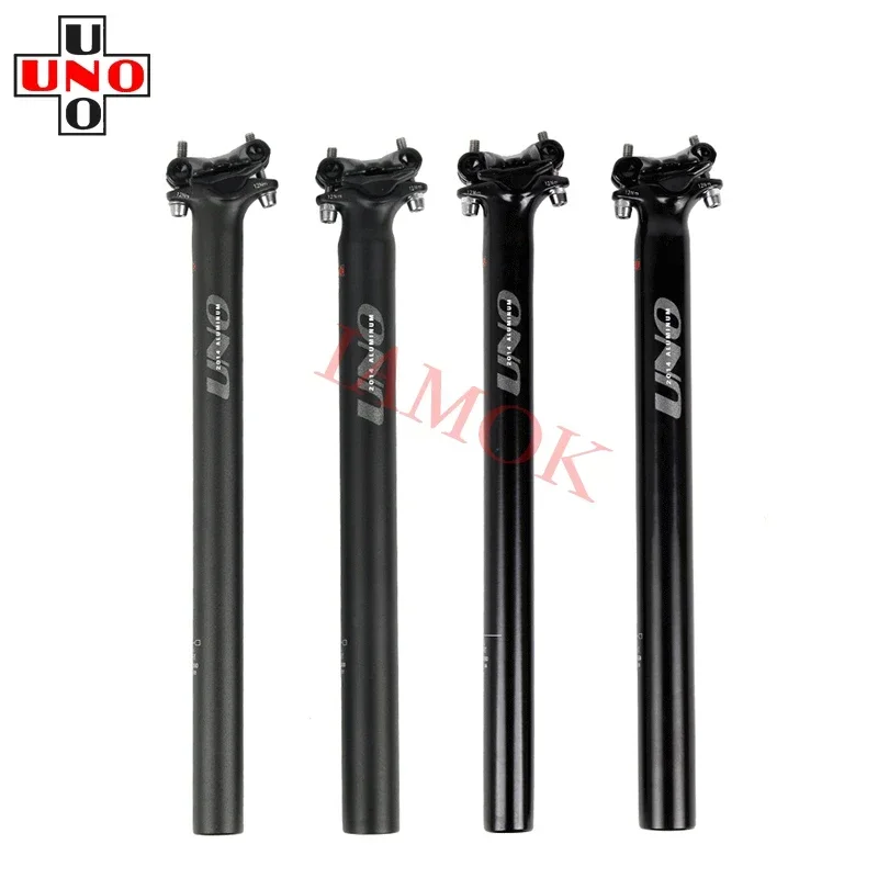 

UNO SP-358 Mountain Bike Glossy Black Seat Post 30.9mm Iamok 350mm Straight Seatpost Ultra Light Bicycle Parts