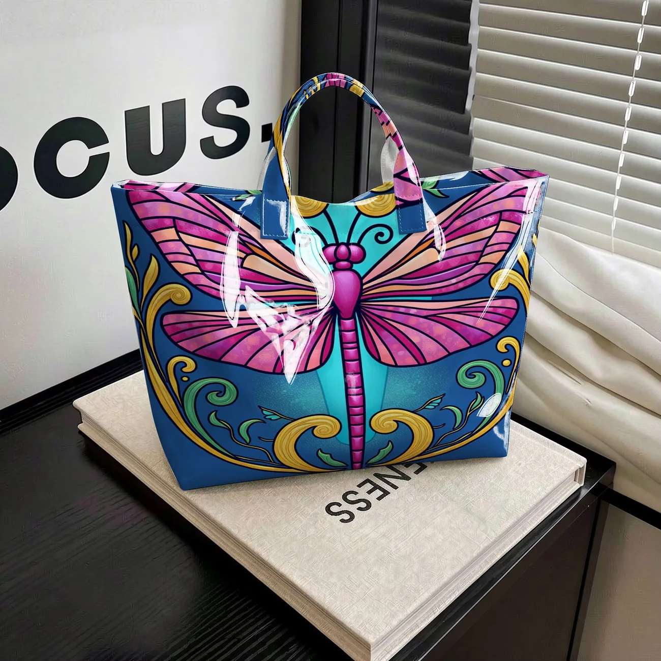 3d-プリントキルティング防水キャンバスバッグショッピングトートバッグショルダーバッグハンドバッグ旅行ビーチハイキングキャンプ